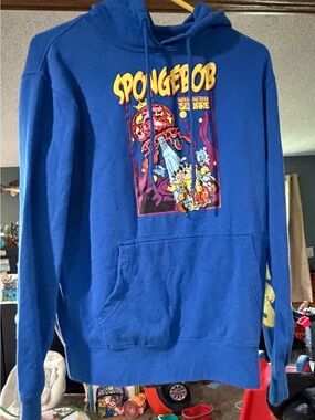 Boys Youth SpongeBob Graphic Blue Hoodie